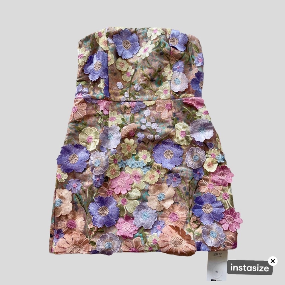 Sleeveless Floral Embellished Mini Dress